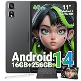 Blackview Tab 16 Pro Android 14 Tablet 11 Pollici Neflix 1080P, 16GB+256GB,Widevine L1,Tablet 4G LTE,2K FHD,7700mAh,18W PD,5G WiFi,Octa-Core,13MP+8MP,2 Speaker,Dual SIM/OTG/GPS/BT5/Tablet con Custodia