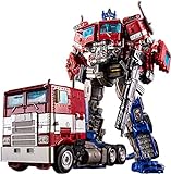 Transformers Giocattoli Action Figure Optimus Prime Dark of The Moon Mechtech Trailer Generations War for Cybertron Earthrise Leader Car Truck Gift Character Model-Red