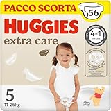 Huggies Extra Care, Pannolini Taglia 5 (12-17 Kg), Design Disney, Pacco Scorta, 54 Pz