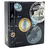 Safe 7817 Raccoglitore Monete Euro Universale | 5 Fogli Portamonete da Collezione Inclusi per Serie da 25 Euro da 1 Centesimo a 2 Euro | Senza Capsule | 250 x 230 x 80 mm