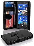 Cadorabo Custodia Libro per Nokia Lumia 920 in NERO PROFONDO - con 3 Vani di Carte e Chiusura Magnetica - Portafoglio Cover Case Wallet Book Etui Protezione