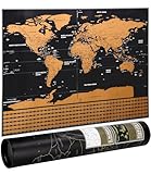 Mappa del Mondo da Grattare, 42 cm x 30 cm Cartina Geografica Mondo, Scratch off Map, Mappa da grattare, Cartina Geografica Mondo da Grattare, poster da parete, idea regalo per viaggiatori