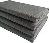 Tessuto spesso in tessuto di canapa, tessuto di lino, per divano, sedia (grigio scuro, 3 metri)