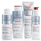 L Oréal Paris Elvive Bond Repair Kit con Pre-Shampoo, Shampoo, Balsamo e Siero Senza Risciacquo, per Capelli Danneggiati, Ricrea i Legami Interni del Capello, Con Acido Citrico