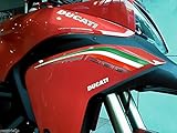 labelbike - Kit Adesivi 3D TRICOLORE ITALIA Protezioni Coda Moto compatibile con DUCATI MULTISTRADA 1200 2010-2014