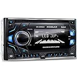 XOMAX XM-2CDB620 Autoradio con lettore CD I Vivavoce Bluetooth I RDS I 3 colori regolabili (rosso, blu, verde) I USB, Micro SD, AUX I 2x Collegamento per subwoofer I 2 DIN