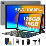 HEASUR Tablet 10 Pollici,Tablet Android 13,Tablet in Offerta 19GB RAM+128GB ROM(TF 1TB), Tablets 5G WiFi Octa-Core 2.0 GHz,8000mAh,13MP+5MP,1920 * 1200 INCELL FHD,Tablet con Tastiera e Penna - Grigio