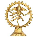 tempio o cruscotto dellauto in ottone Statua di Shiva Mahadev Purpledip 11755 piccola statua per casa 