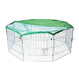 AQPET Recinto box per animali cani gatti roditori 60x60cm per esterno giardino con rete parasole