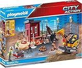 Playmobil City Action 70443, Mini Escavatore con Cantiere, dai 5 Anni