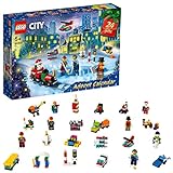 LEGO City Calendario dell Avvento 2021, Giocattoli Natalizi per Bambini dai 5 Annicon Tappetino e 6 Personaggi, 60303