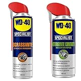 WD-40 Specialist Sgrassante Spray ad Efficacia Immediata con Sistema Doppia Posizione - 500 ml & Specialist Detergente Contatti Spray Asciugatura Rapida Con Sistema Doppia Posizione, 400 Ml, Incolore