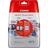 Canon PG-545 XL CL-546 XL VALUE Confezione da 2 Cartucce d inchiostro (Nero XL colore XL) +50 fogli di carta fotografica 10x15cm Originale, Imballaggi in Plastica Obsoleti 2018