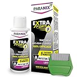 Paranix Extra Forte 5 minuti - Lozione anti-pidocchi e lendini 100% efficace* 2 in 1: mungitura e protegge - 100 ml - Pettine fine in metallo incluso