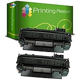 Printing Pleasure 2 Toner Compatibili per HP Laserjet P2030 P2035 P2050 P2055 P2055D P2055DN P2055X Canon MF5880DN LBP6300DN LBP6310DN LBP6650DN LBP6670DN | CE505A 05A CRG 719 3479B002, Colore: Nero