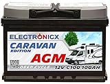 AGM 100Ah Electronicx Caravan Edition V2 solar battery power supply 12v motorhome gel accumulator