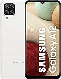 Samsung Galaxy A12, Smartphone, Display 6.5" HD+, 4 Fotocamere Posteriori, 64 GB Espandibili, RAM 4 GB, Batteria 5000 mAh, 4G, Dual Sim, Android 10, 205 g, Ricarica Rapida [Versione Italiana], Bianco