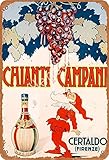 Aperiy Chianti Campanh vino rosso pittura ferro creatività segno di avviso personalità retrò parete poster hotel bar camera garage club regalo