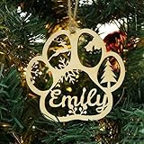Pallina di Natale personalizzata, palla ornamentale personalizzata in legno con nome, ornamenti in legno per albero di Natale (XF8, 1 pz)