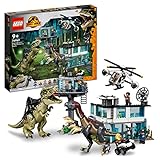 LEGO 76949 Jurassic World l’Attacco del Giganotosauro e del Terizinosauro, Dinosauri Giocattolo e 6 Minifigure, Giochi per Bambini e Bambine, Idee Regalo di Compleanno, Dino