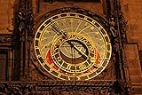 Kit di pittura per numeri, senza pieghe, per adulti, principianti, 40,6 x 50,8 cm, colori acrilici e foto di riferimento: Praga The Astronomical Clock Time