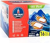 THE HEAT COMPANY Scaldamani - Nuovo: 30% di plastica in meno - EXTRA CALDO per 12 ore mani calde - 16 paia - Scaldini autoriscaldante - Cuscini termici contro il freddo