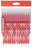 Stabilo Power – Ricarica Schoolpack di 12 pennarelli, punta media rosso