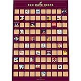 Enno Vatti 100 Dates Scratch Off Poster - 100 Appuntamenti da grattare - La lista dei desideri di coppia - Idea regalo per San Valentino (42 x 59,4 cm)