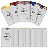 SANON 20Pz Custodie blocco RFID protezione, Proteggi carte di credito contactless bancomat Custodie Blocco RFID Anti Frode e Anti-smagnetizzazione