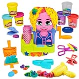 Play-Doh, Playset Salone delle Acconciature con 6 Vasetti, Giocattoli di Fantasia con Barattoli Colorati, Giochi per Bambini e Bambine da 3 Anni in su