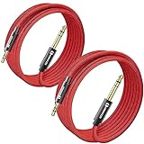 ANNNWZZD Cavo Audio Jack 3.5 mm a 6.35 mm 5M 2 Pack,TRS Cavo Audio Stereo Professionale Aux per Home Theater,Mixer Audio,Chitarra,etc