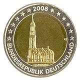 2 Euro Moneta Germania 2008 D Amburgo. Chiesa di San Michele Michel DE08HH070