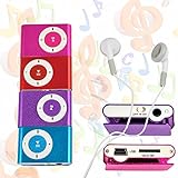 MayHei Mini Clip Lettore Musicale MP3 con Micro TF/SD Slot Portatile in Metallo USB 2.0 per Studente Adulto (Blu)