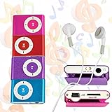 MayHei Mini Clip Lettore Musicale MP3 con Micro TF/SD Slot Portatile in Metallo USB 2.0 per Studente Adulto (Casuale)