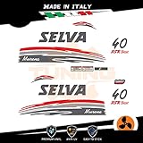 Generico Kit Adesivi Motore Marino Fuoribordo Selva 40 CV - Versione Murena XSR Best