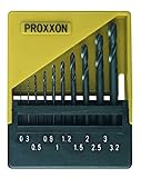 Proxxon 28 874 - Set di 10 punte elicoidali HSS