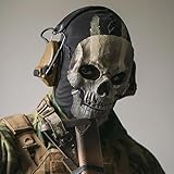 Yearsahrk Maschera Ghost Call of Duty, con teschio e passamontagna, per sci, carnevale, Halloween, cosplay, accessori di scena (Ghost Maske-D)