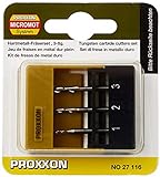 PROXXON 27116 Serie di frese a gambo totalmente in metallo duro Ø1 - 2 - 3mm