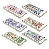 Scratch Cash Bundle Franchi Svizzeri Quinta Serie Soldi per Giocare - 6 mazzette 25 x 10, 20, 50, 100, 500 e 1000 (Dimensioni Reali)