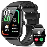 LLKBOHA Smartwatch Chiamate Bluetooth,1,85" Schermo Tattile Orologio Smart Watch Uomo,IP68 impermeabile,Con cardiofrequenzimetro/ossigeno nel sangue/contapassi/monitoraggio del sonno per Android IOS