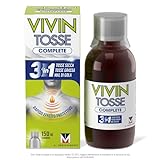 Vivin Tosse Complete - 150 ml. Sciroppo per mal di gola, tosse secca e tosse grassa a base di estratti vegetali. Protegge e promuove l idratazione della mucosa faringea. Senza Glutine.