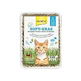 GimCat Soft-Gras, Erba per gatti tenera e ricca di vitamine con coltivazione rapida in soli 5-8 giorni, 1 vaschetta, 1 x 100 g