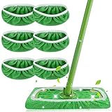 6 panni riutilizzabili per Swiffer Sweeper Mop, salviettine umidificate per pavimenti con elevata assorbimento di acqua e sporco, panni di ricambio per uso umido e secco (6)