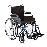 Sedia a rotelle pieghevole - Carrozzina disabili ad autospinta (43 cm)