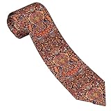 Gokruati Cravatta da uomo, cravatta di design di lusso, classica cravatta da lavoro per uomo, antico tappeto persiano curdo nord-occidentale, cravatta formale, cravatta casual da uomo, 145 x 8 CM