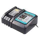 QUPERR- Caricabatterie rapido DC18RC compatibile con batteria di ricambio agli ioni di litio da 14,4 V-18 V makita BL1830 BL1850 BL1860 BL1890 BL1430 BL1440.