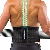 Cintura di supporto per la schiena per uomini e donne, brevettata, doppia fascia regolabile per sciatica/schiena/ernia del disco/scoliosi, sollievo dal dolore, supporto lombare, certificata CertiPUR