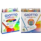 Giotto Stilnovo pastelli colorati in astuccio 24 colori + Giotto Turbo Color Multi 24pezzo(i)