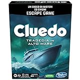 Cluedo Escape - Tragedia in Alto Mare, gioco di misteri ed enigmi in versione Escape Game, da tavolo, per le famiglie, dai 10 anni in su, 1-6 giocatori