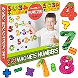 Magneti bambini MAGDUM Numeri - 35 GRANDI calamite frigorifero - Giochi educativi - Giochi bambini 3 anni - Giochi magnetici per bambini - Calamite bambini - lavagna magnetica - numeri magnetici